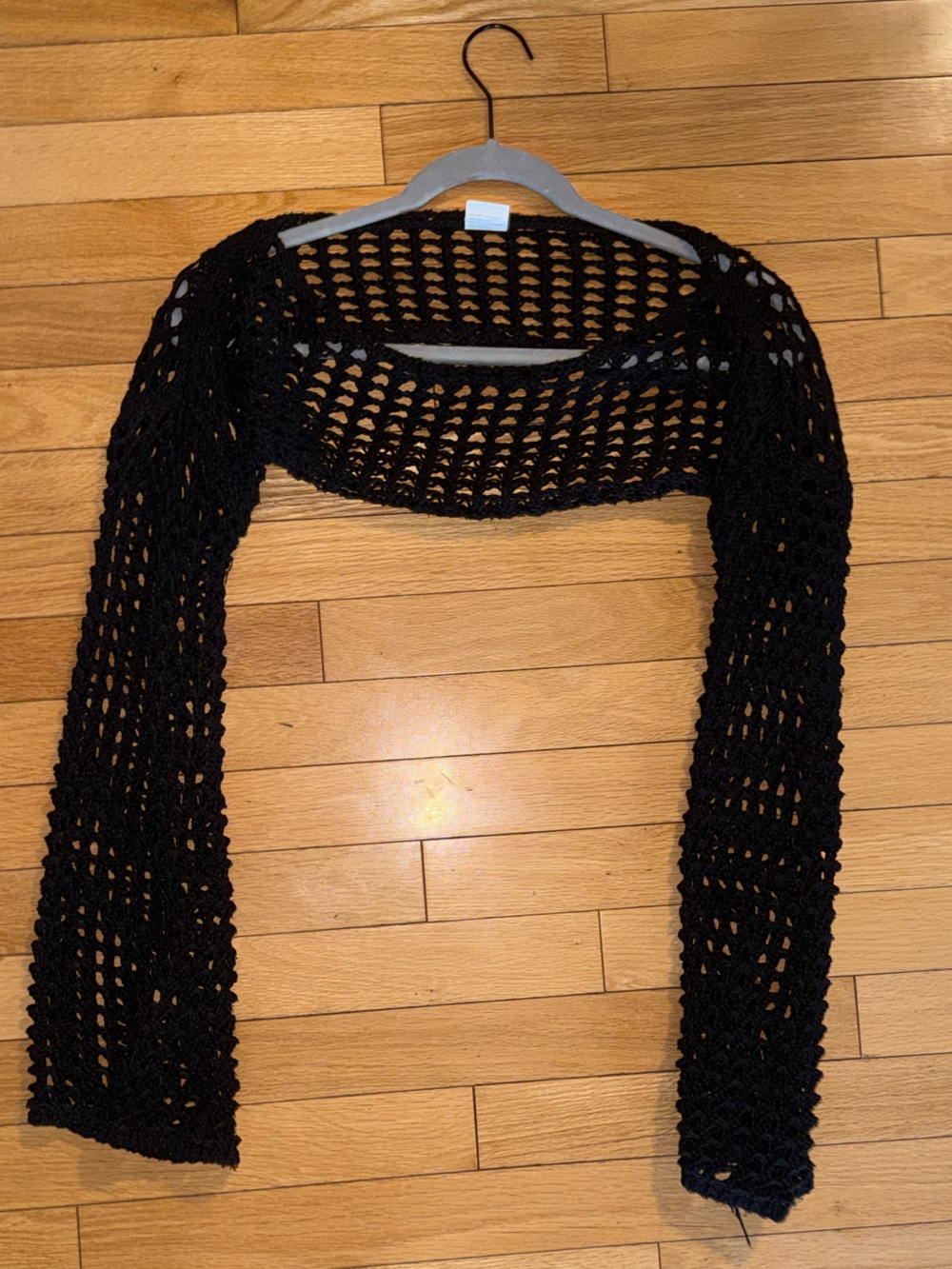 Black Open-Knit Women’s Bolero Shrug